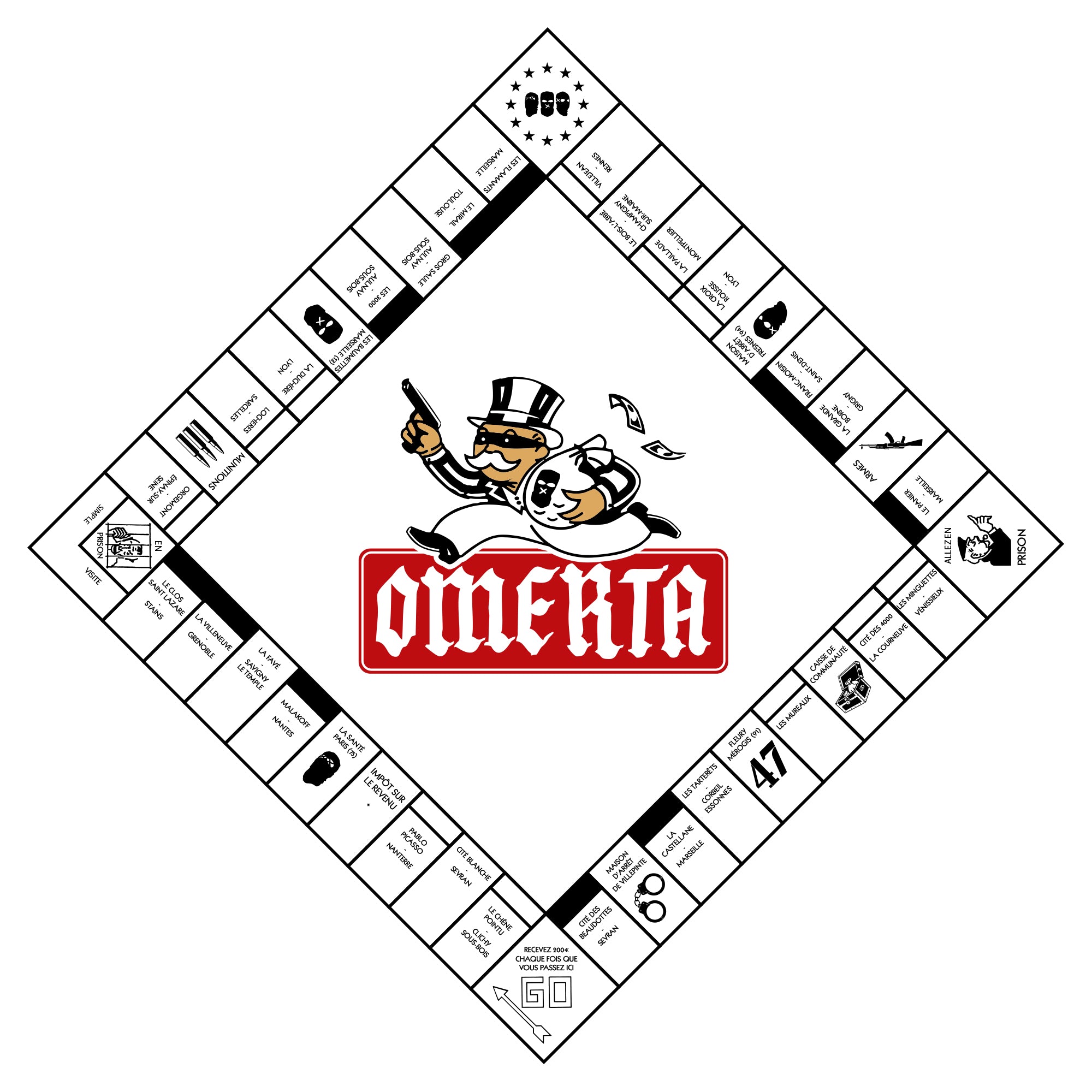 Tee-Shirt Monopoly four - Omerta Store